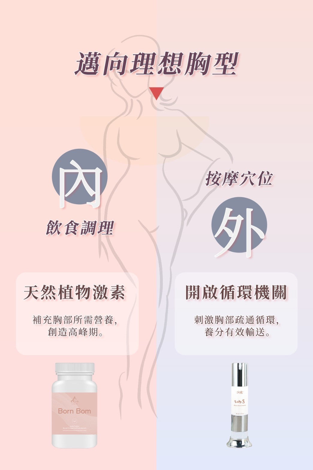 【買三送一】Bronbron豐胸丸+LadyS EMS紅光震動豐胸膏