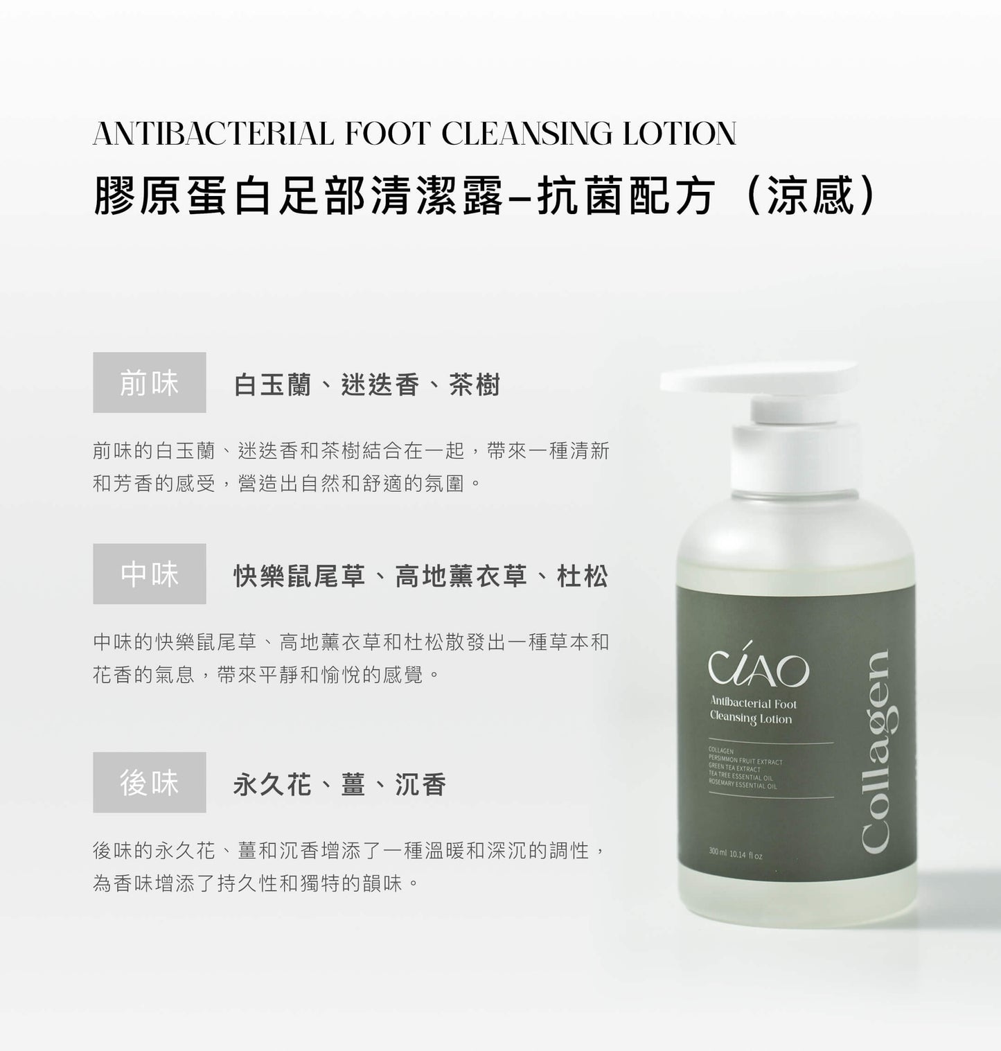 膠原蛋白足部清潔露-抗菌配方(涼感)