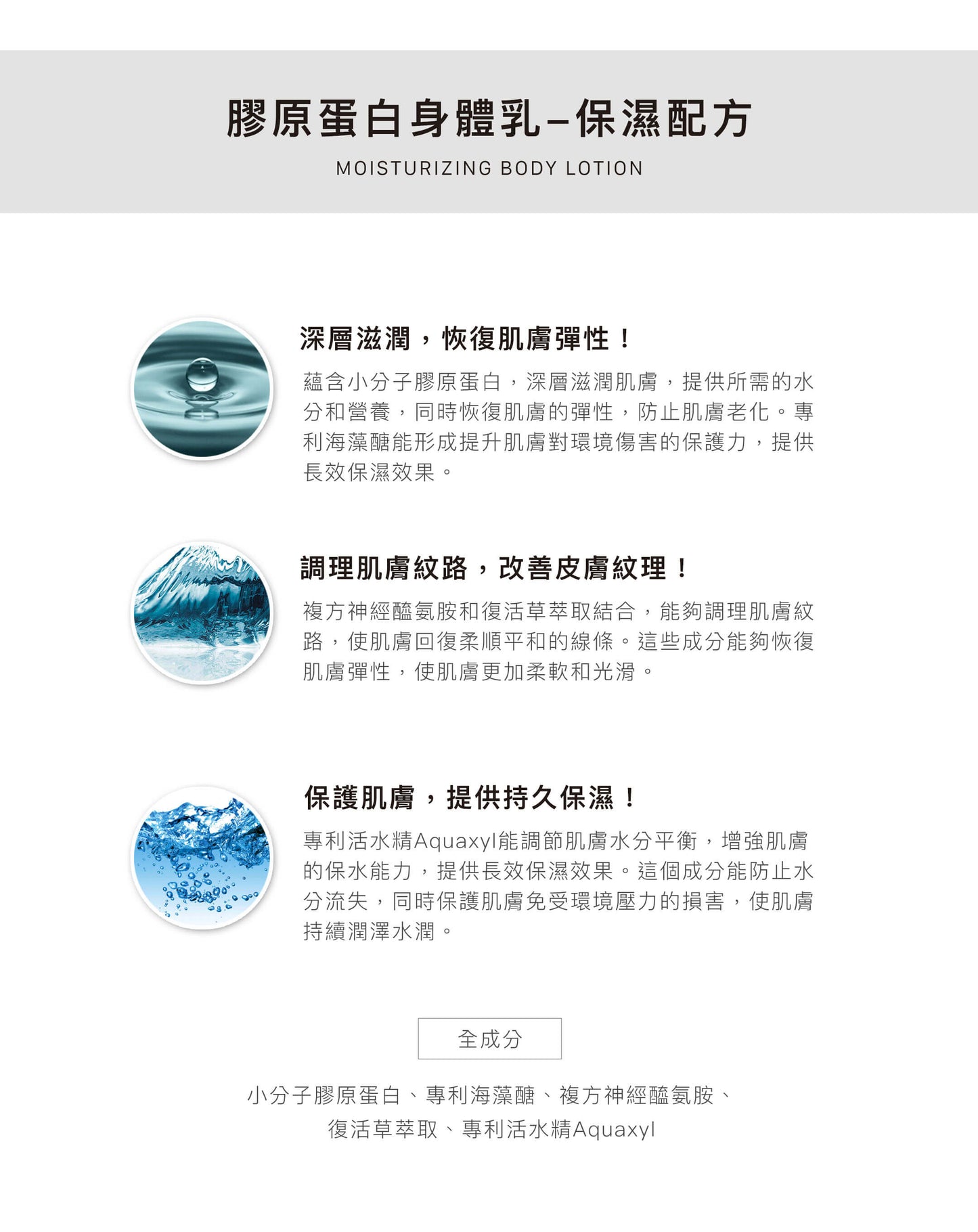 膠原蛋白身體乳【美白/保濕】