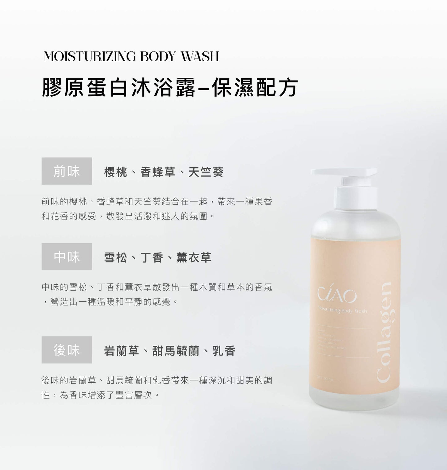 膠原蛋白沐浴露【保濕/美白/抗菌配方】