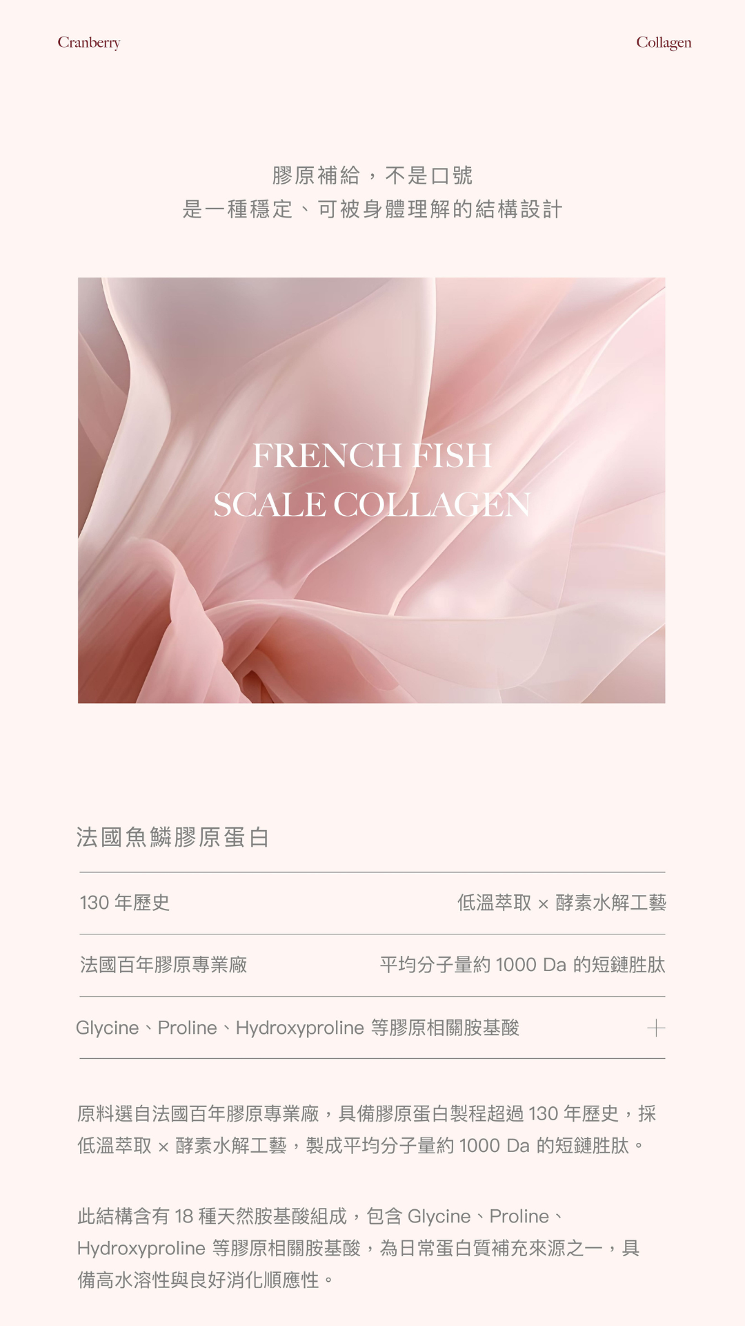 蔓越莓原味法國魚鱗膠原蛋白